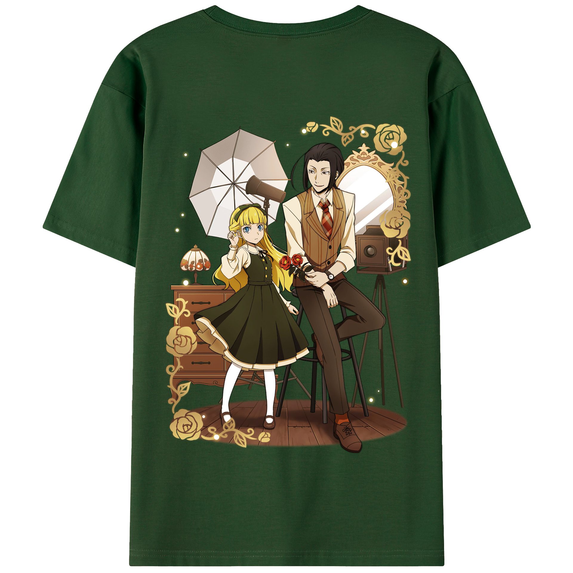 （画像用） 文豪ストレイドッグス Bungo Stray Dogs 綿100％半袖Tシャツ（背面プリント）